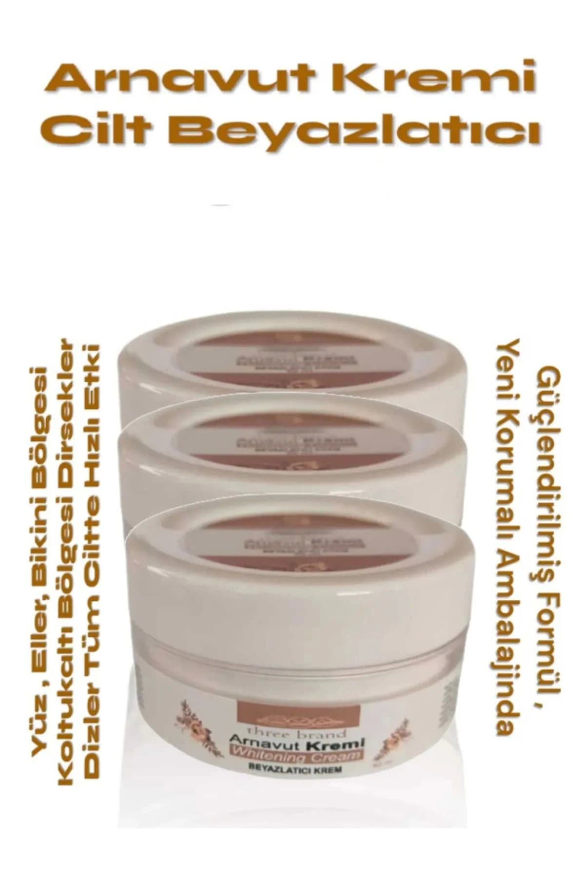 Whitening Cream Arnavut Kremi ,Aklık, Beyazlatıcı Krem 100 ml X 3 ADET