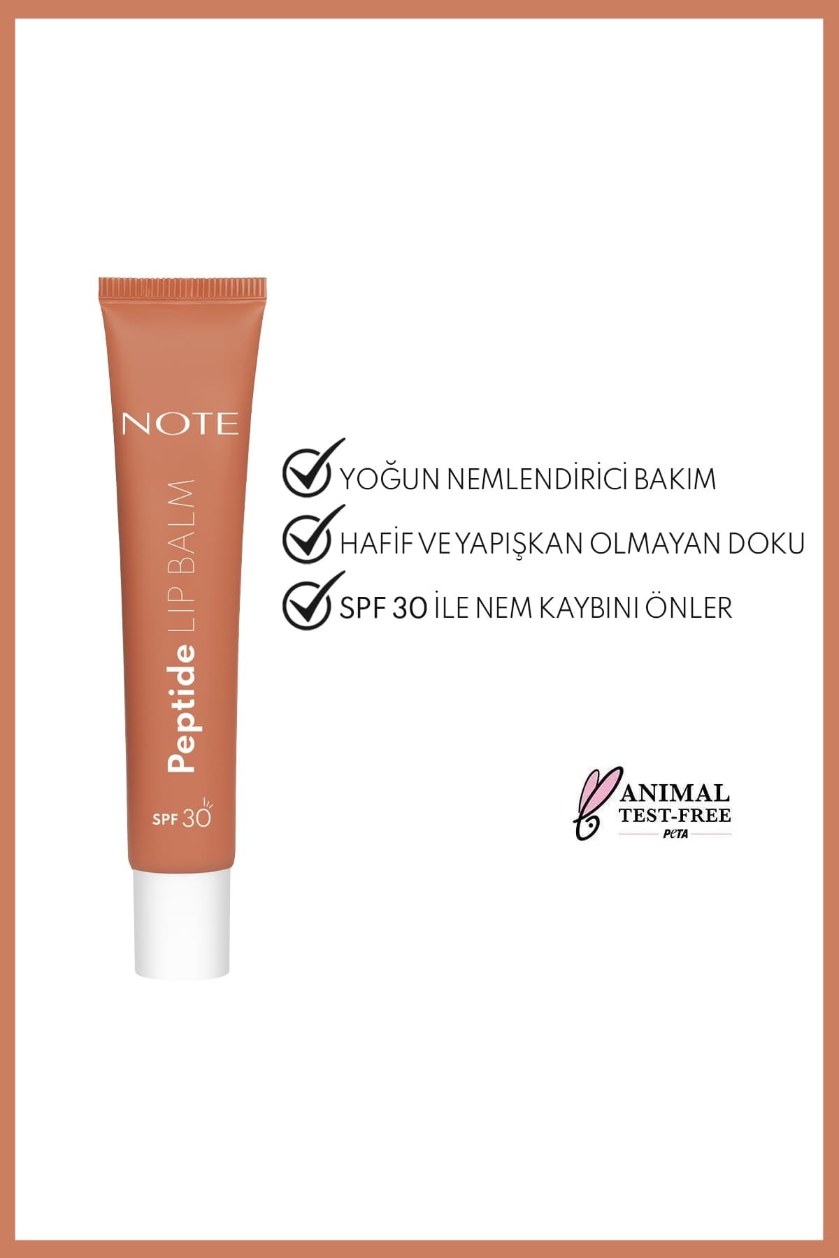 Cosmetics Peptide Lip Balm SPF 30 Nemlendirici Ve Parlatıcı Renkli Dudak Balmı - 01 Salted Caramel