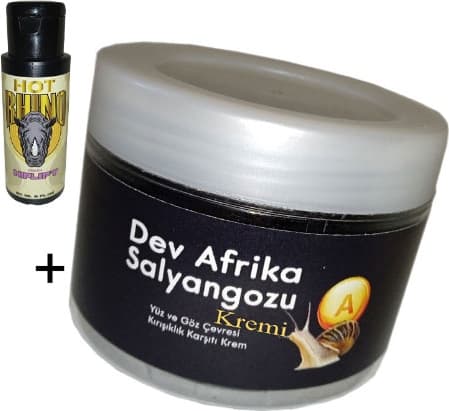 Giant Yaşlanmakarşıtı Salyangozkremi 100ML Dev Afrikasalyangozu + Hotrhino Kalçaşekillendirici Krem 60 ml