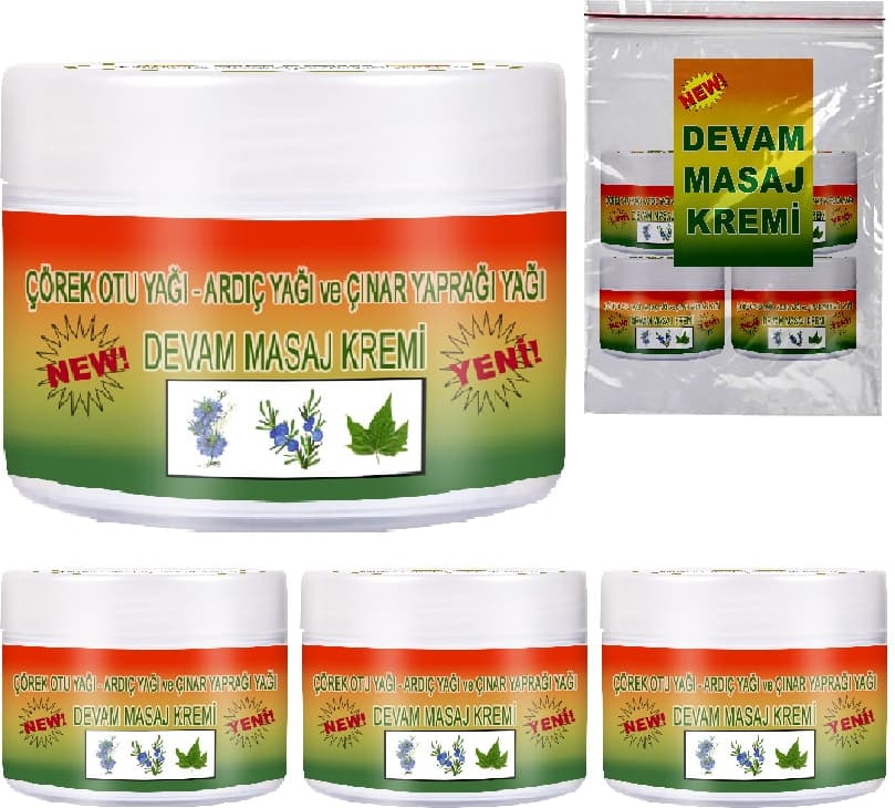 Deva-Devam Kremi 4 Adet Çörek Otlu Ardıç Yağı ve Çınar Yaprağı Yağı Ile Güçlendirilmiş Krem
