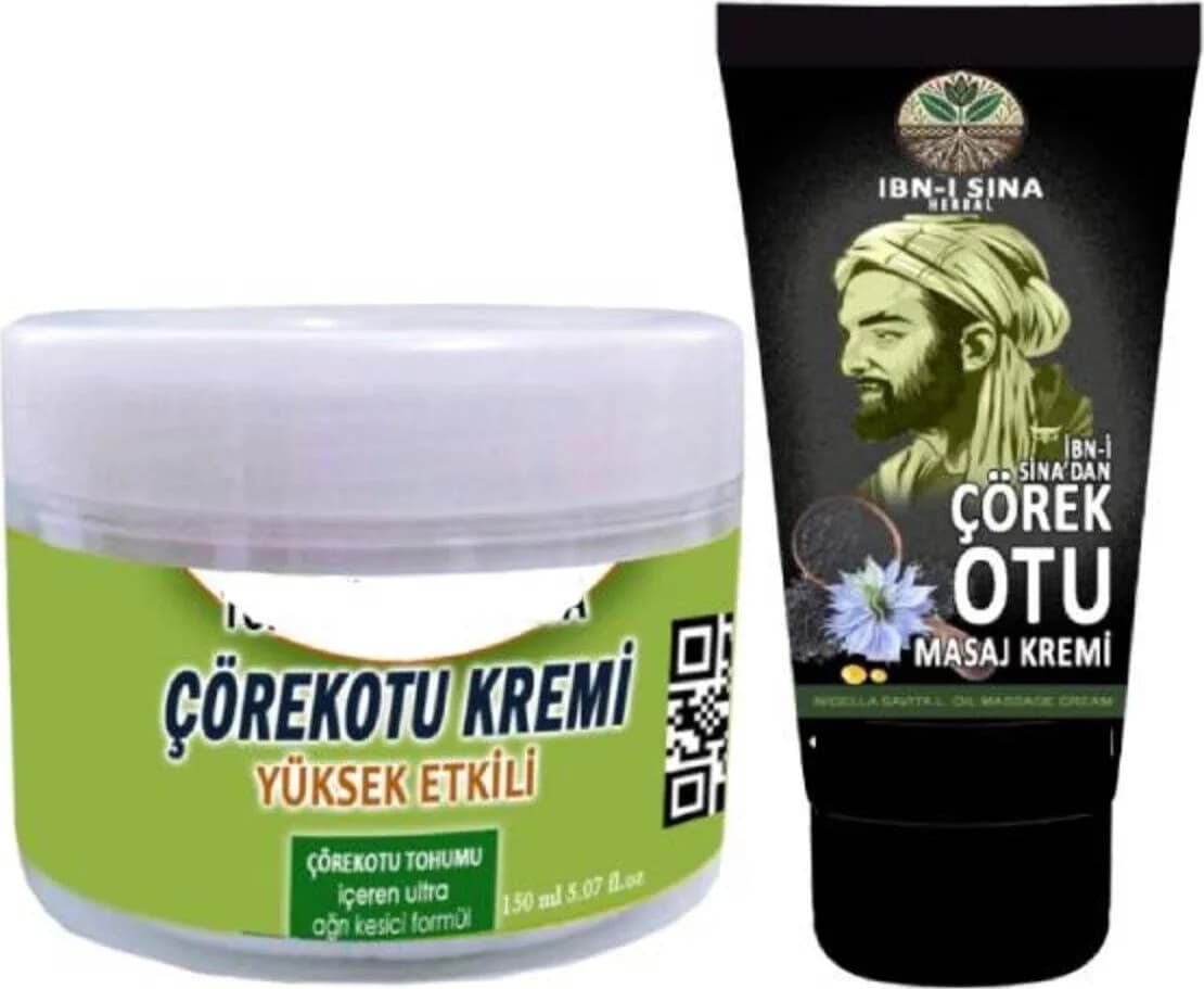 Süper Çörek Otu Masaj Bakım Kremi 150 Ml+Ibn-I Sina Çörek Otu Kremi 50 ml