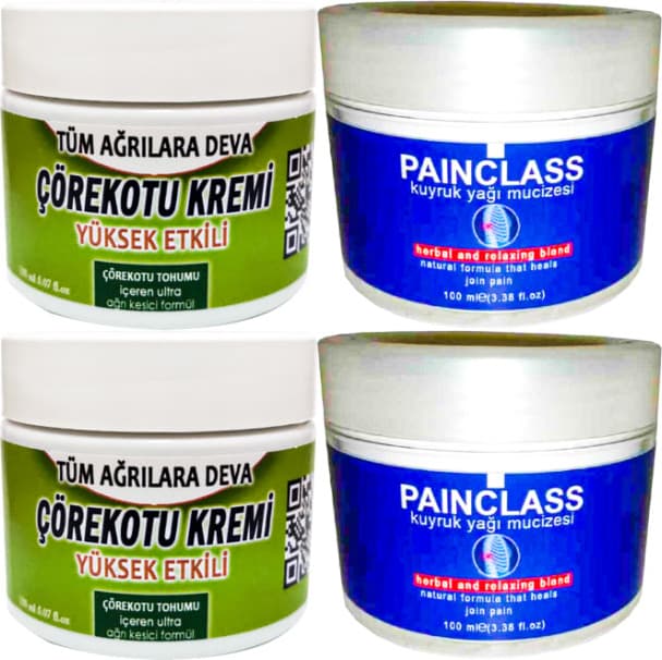 Çörek Otu Kremi 2 Adet 100 ml Kremi + 2 Adet Painclass Kuıyruk Yağı Kremi 100 ml Kremi