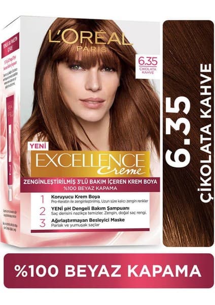Paris Saç Boyasi & Excellence Intense 6.35 Çikolata Kahve