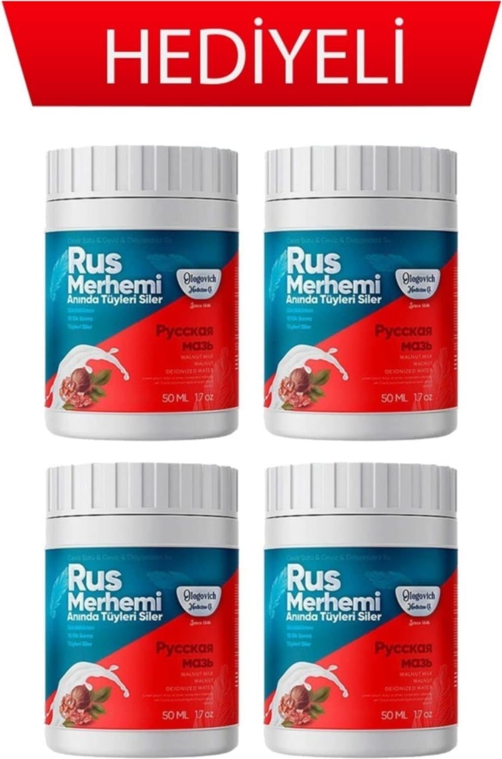 Olegovich Medicine Rus Merhemi 4 Kutu Orjinal Bandrollü