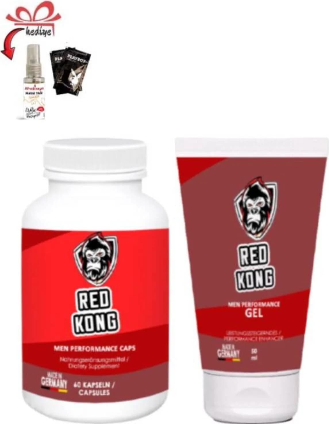 Red Kong Erkeklere Özel 60lı Set+Afrodizayn Masaj Yağı