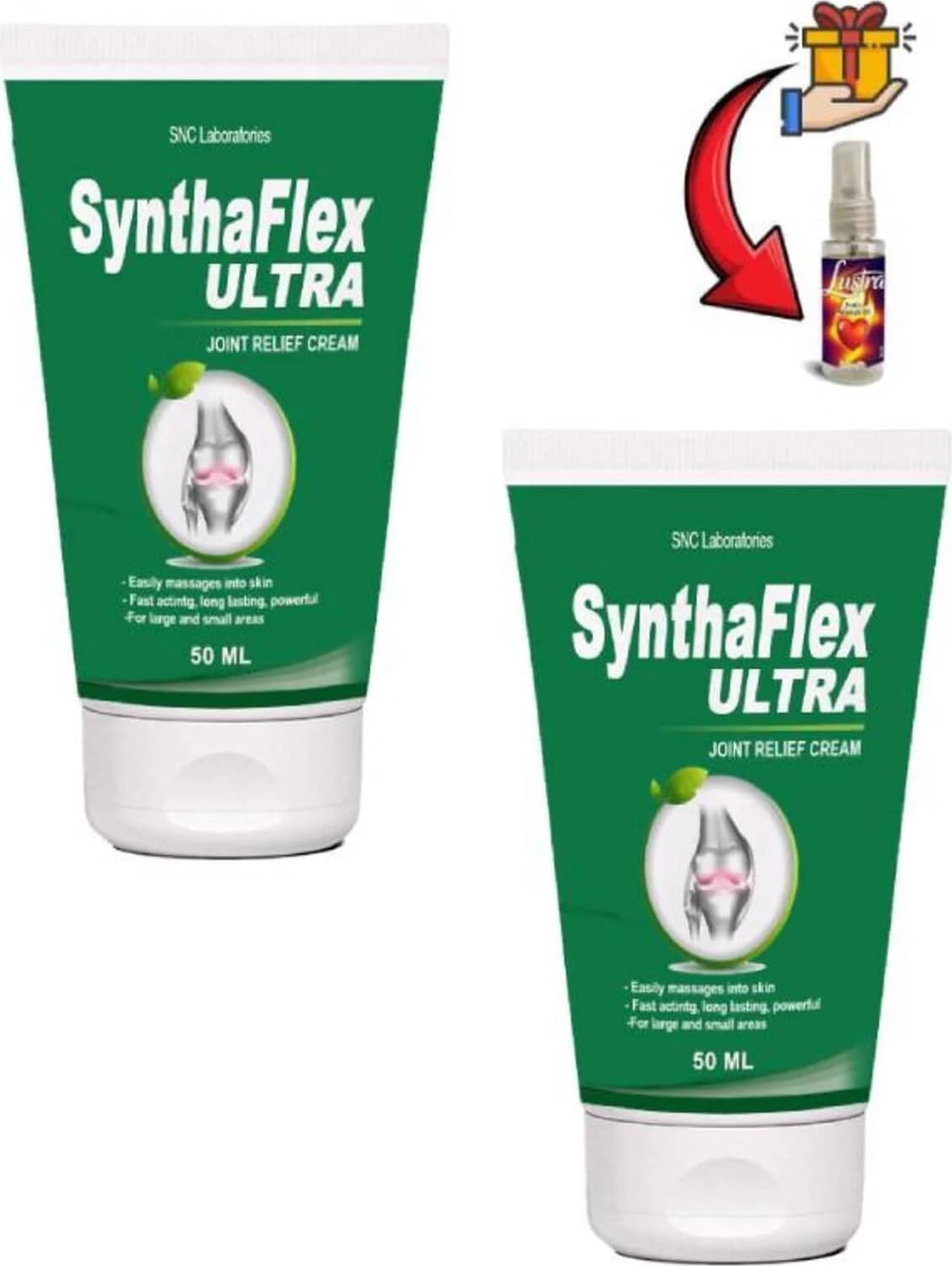 Synthaflex Ultra Masaj Kremi 50 ml x 2 Ad+Masaj Yağı