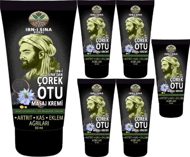 Ibn-I Sina Çörek Otu Kremi 6 Adet 50 ml / Masaj Kremi