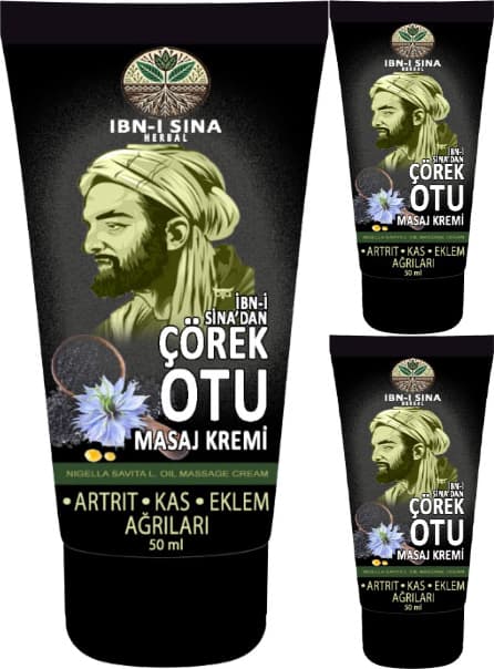 Ibn-I Sina Çörek Otu Kremi 3 Adet 50 ml / Teskin Masaj Kremi