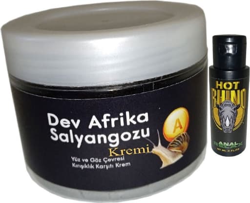 Giant Dev Afrikasalyangozu Yaşlanmakarşıtı Kremi 100 ml + Hotrhino Bay Bayan Analrahatlatıcı Krem
