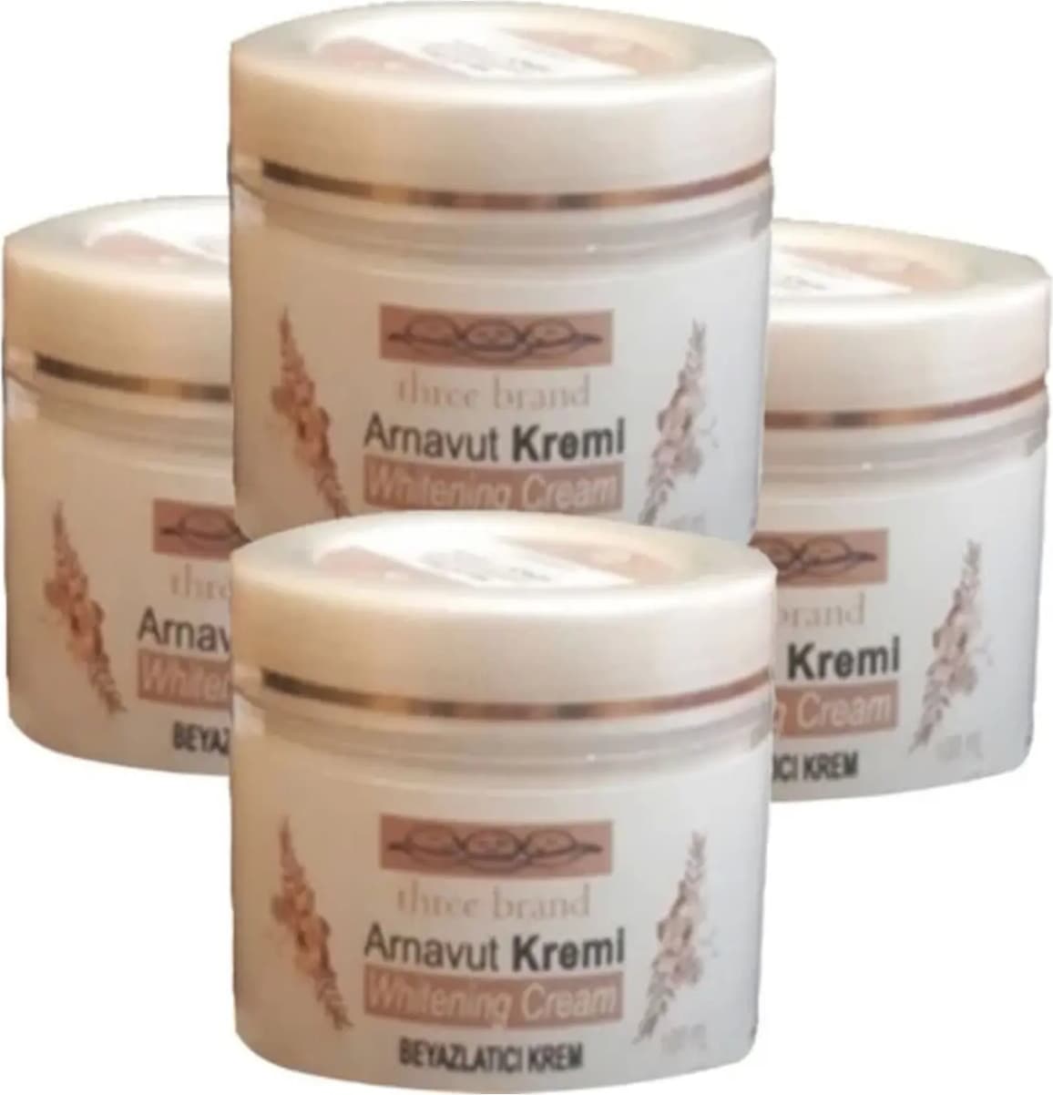 Süper Three Brand 4lü Adet Arnavut Kremi Whitens Cream Tümbölge  Kremi 100 ml