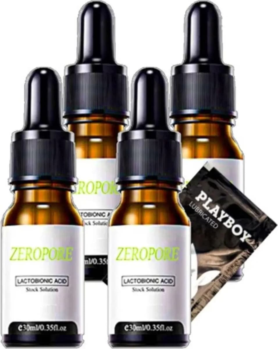 Zeropore Instant Perfection Serum - Boyun Dekolte Yüz Cilt Bakım 30 ml x 4 Adet + Jel