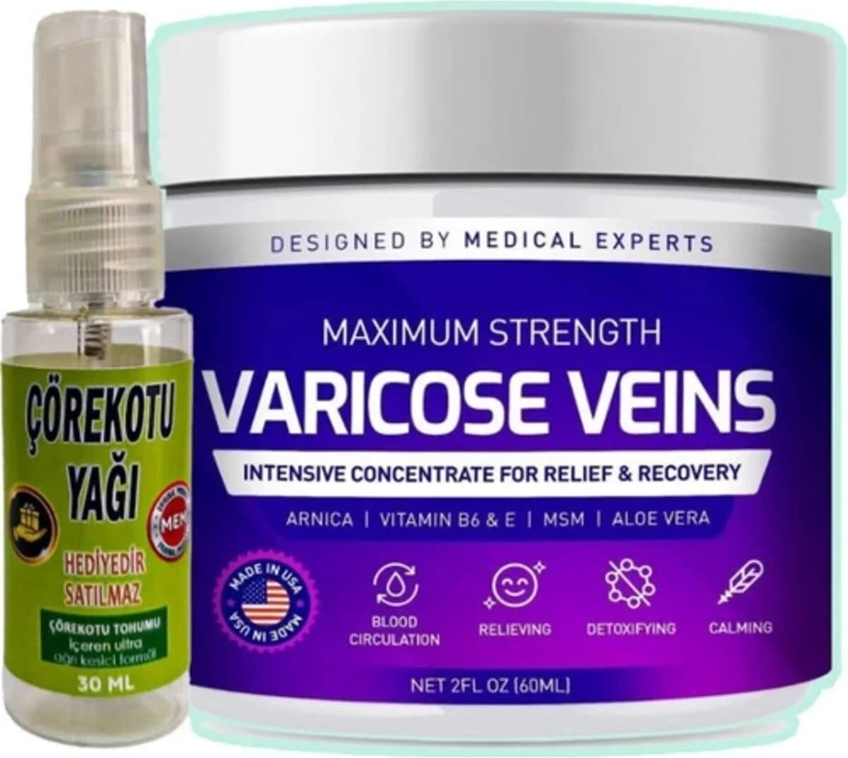 Pharmapulse Varcse Vnis Purple Bakım Kremi 100 ml + Çörek Otu Yağı 30 ml