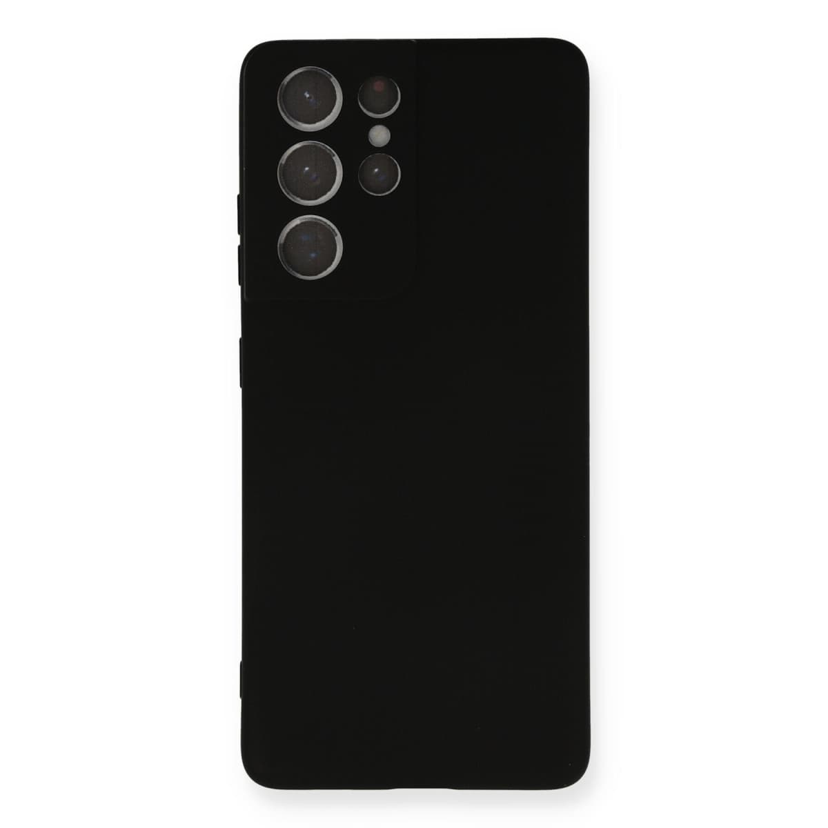 Galaxy S21 Ultra Kılıf Nano içi Kadife Silikon - Siyah