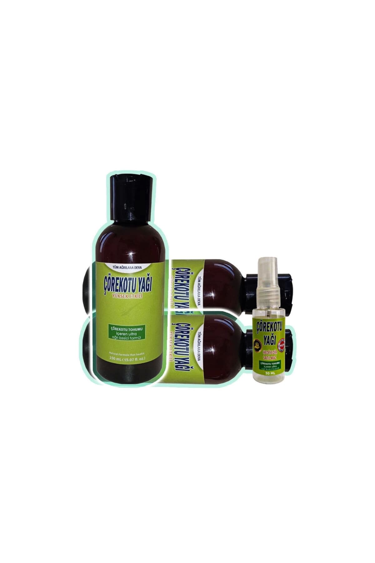 Çörek Otu Rahatlatıcı Mesaj Bakım Yağı 3x150 ml+Çörek Otu 30 ml Yağ ile