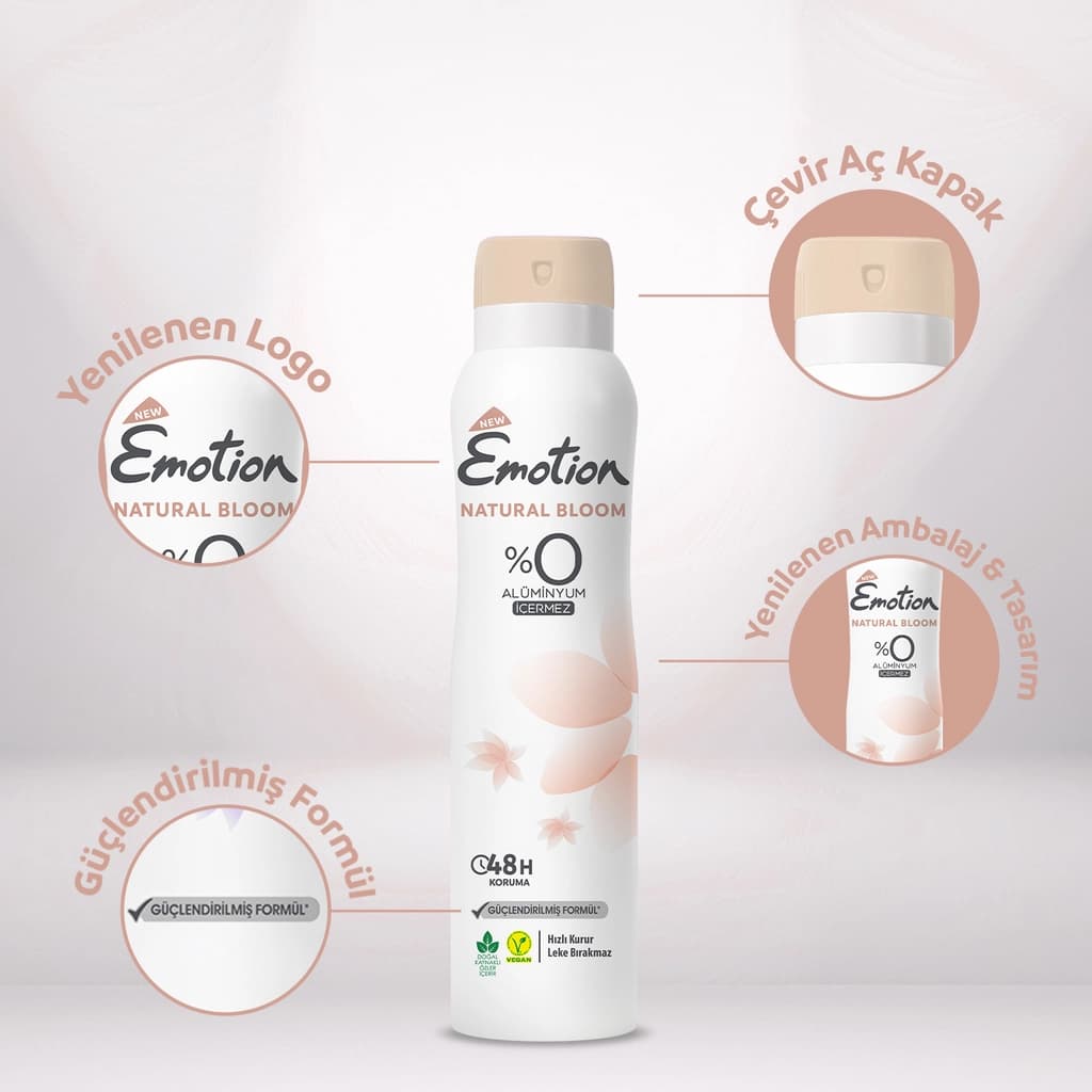 Deodorant Sprey & Natural Bloom Kadin 150ML