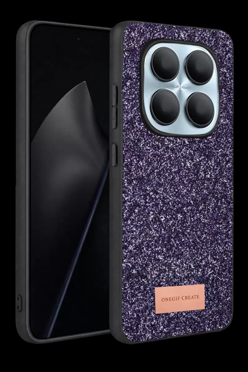Note 15 4G Bright Simli Kapak - Derin Mor