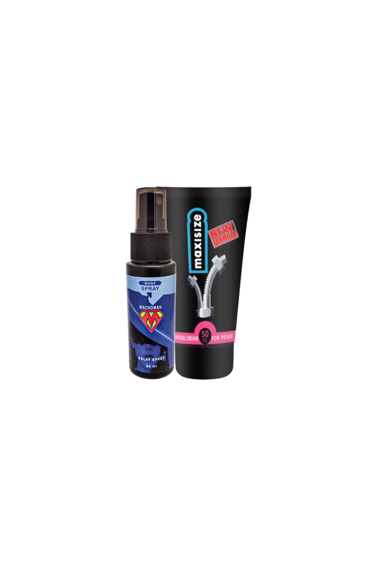 Bonie Machoman 60 ml Erkek Zaman Spreyi + Maxi Size Erkek Özel Yeri Boyutlandırıcı Krem