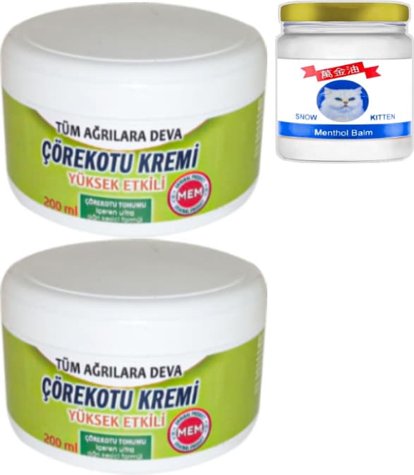 Çörek Otu Kremi Green Box 2 Adet 200 ml + Snow Kitten Krem 50 ml / Teskin Seti