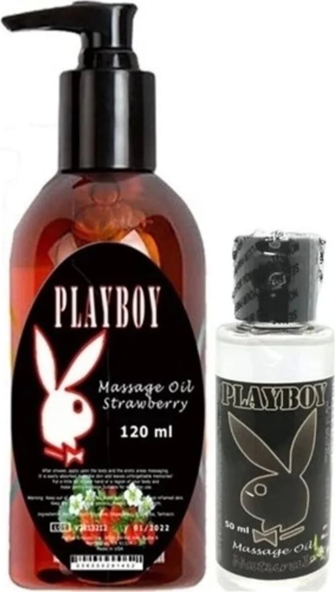 Playboy Aromaterapi Çilek Massage Oil 120 ml Natural Aromalı Massage Vücut Masaj Yağı 50 ml