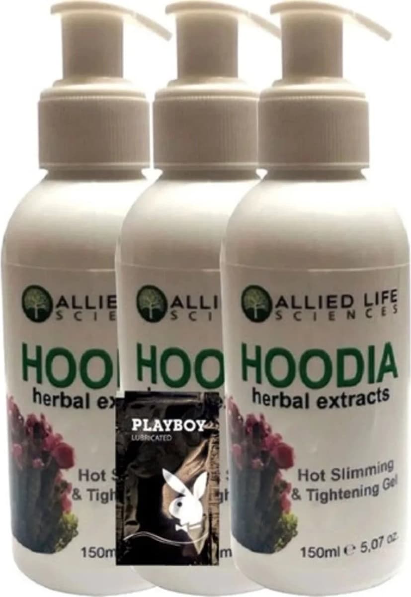 Allied Life Sciences Hoodia Herbal Extracts Hot Slimming & Tightening 150 ml x 3 Adet + Jel