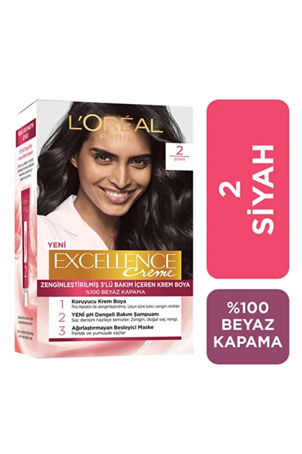 Paris Saç Boyasi & Excellence Intense 2 Siyah