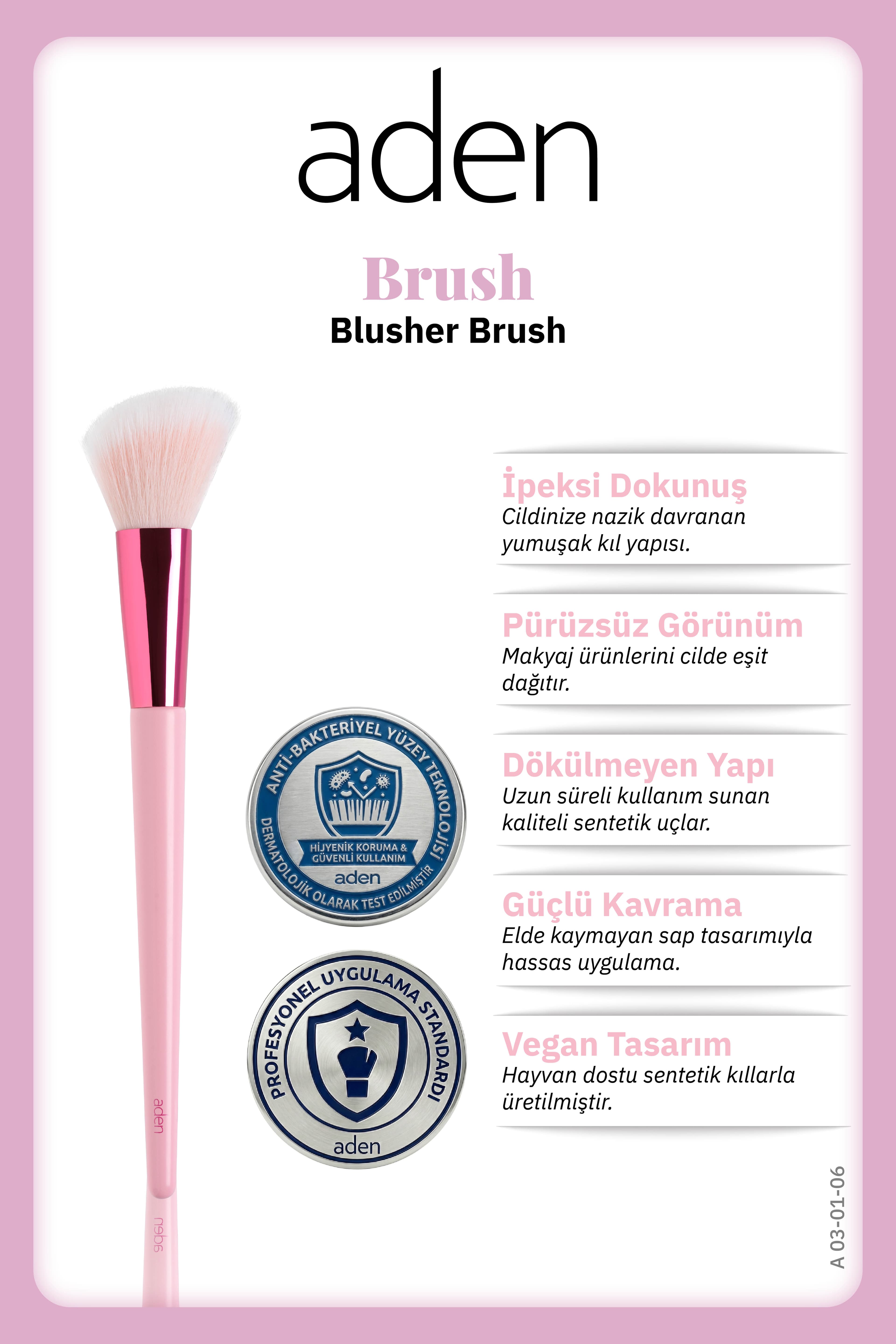 Aden Makyaj Fırçası - Blusher Brush / Allık Fırçası