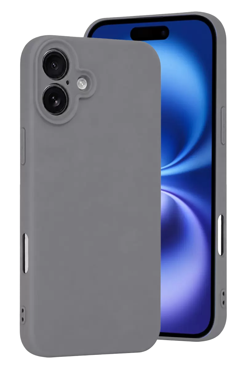 iPhone 16 Plus Kılıf First Silikon - Gri