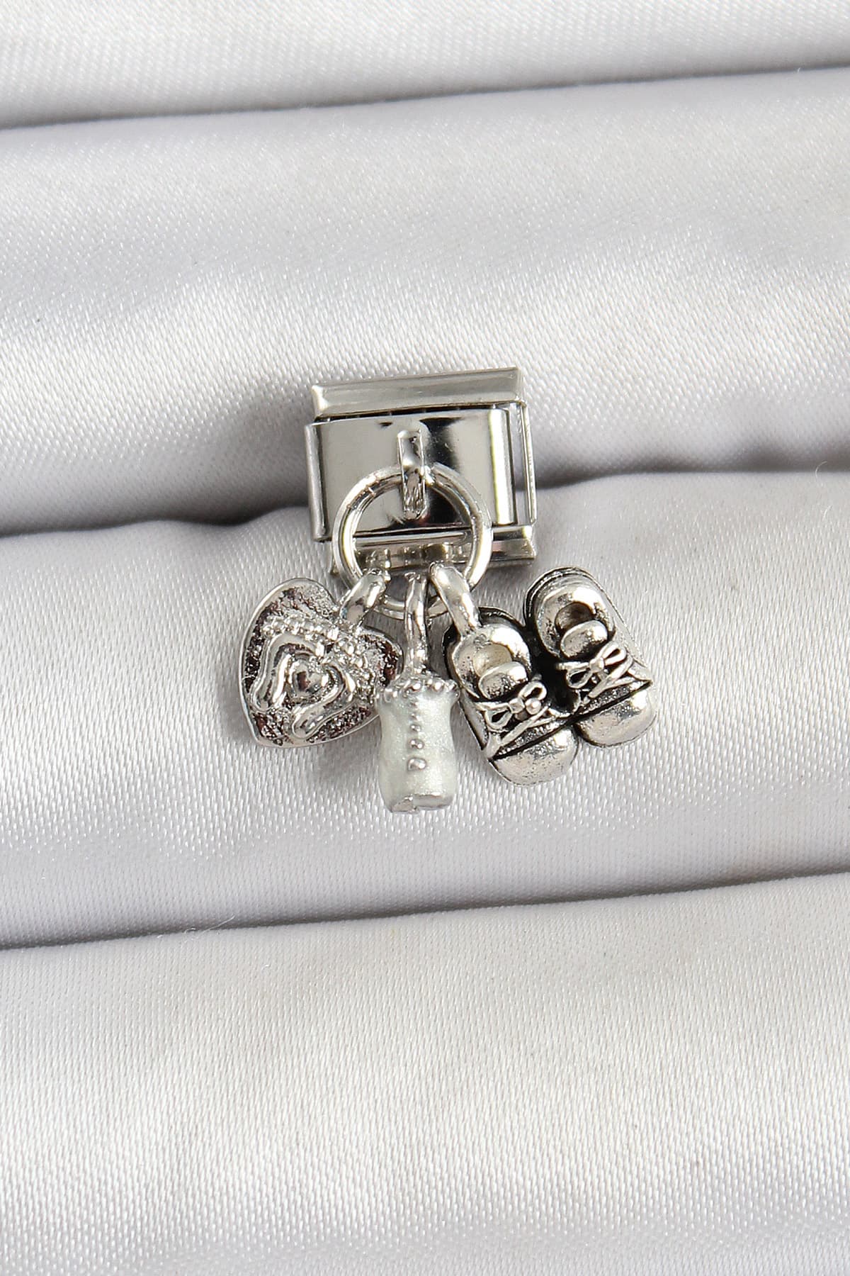 316L Çelik Gümüş Renk Bebek Konsept Charm