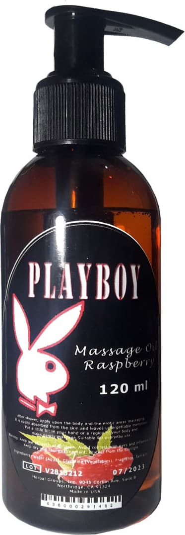 Playboy Ahududulu 120ML Aromaterapi Erootik Masaj Yağı Srcx -120 ml Playboy Raspberry Massage Oil