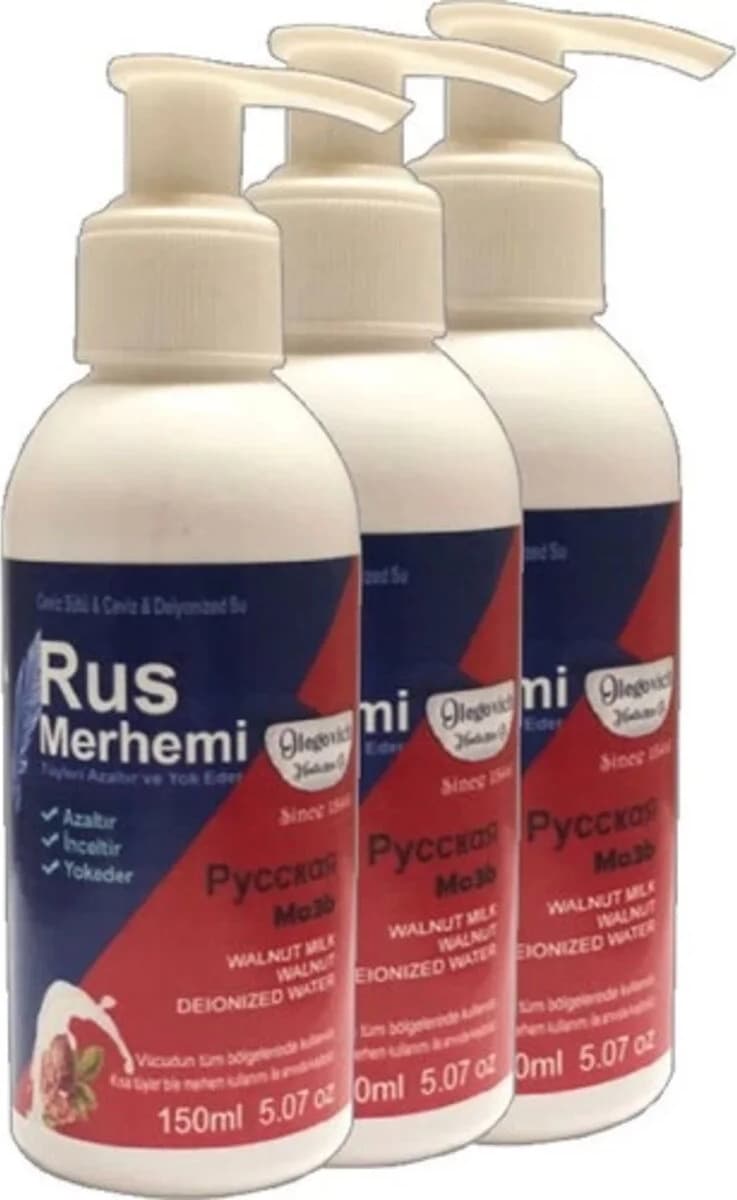 Süper Glegnd Blue Tüylere Krem 3 Adet x 150 ml Cevizli & Ceviz Sütlü Russ Merhemi