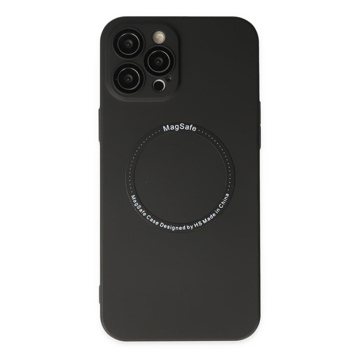 iPhone 12 Pro Kılıf Jack Magneticsafe Lens Silikon - Siyah