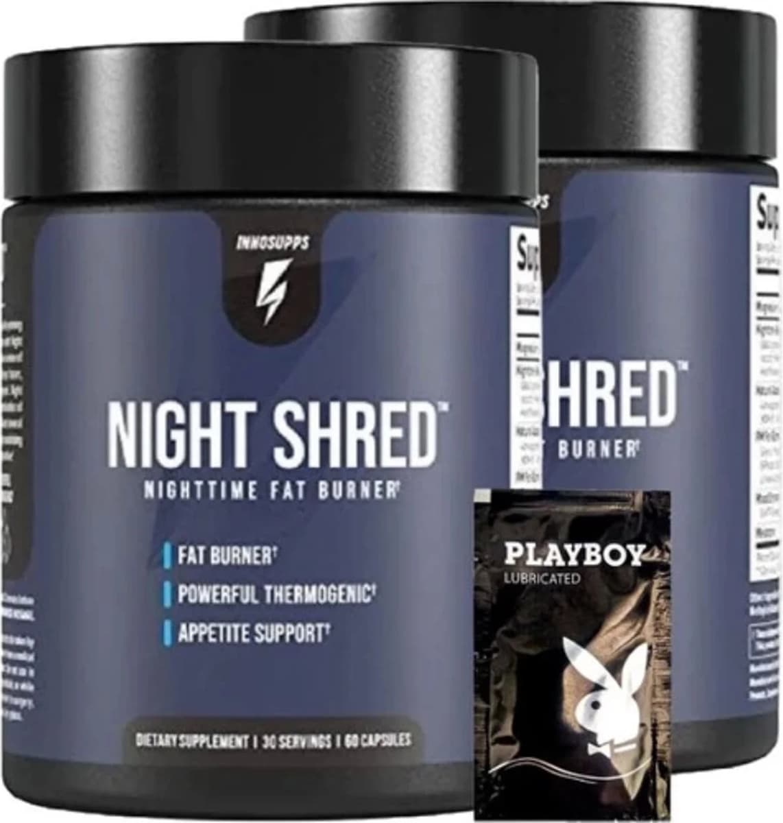 Süper Innosupps 2 Adet Night Shred Nighttime Fat Burner 60 Caps + 1 Hediyeli Jel