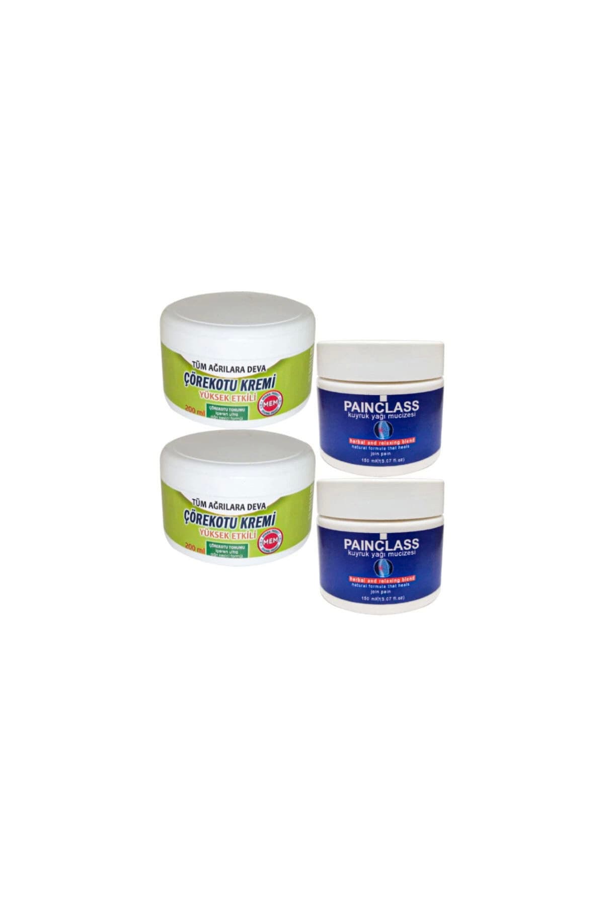 Çörek Otu Kremi XL Boy 2x200 ml +2x150 ml Kuyruk Yağı Kremi Painclass