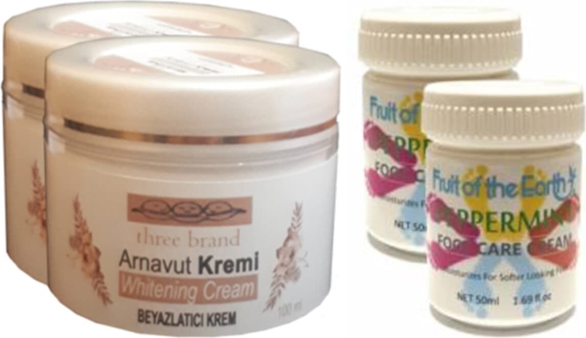 Hintohu Three Brand 100ML Arnavut Aklıkkremi 2AD+FOOT Carecream 50ML Ayakbakımkremi Naneferahlığıve