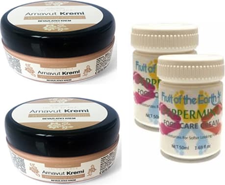 Three Brand 50ML Arnavut Aklık Kremi 2 Adet+Foot Care Cream Cooling Peppermint 50 ml Ayak Bakım Kremi Nane Ferahlığıvekokusu 2 Adet