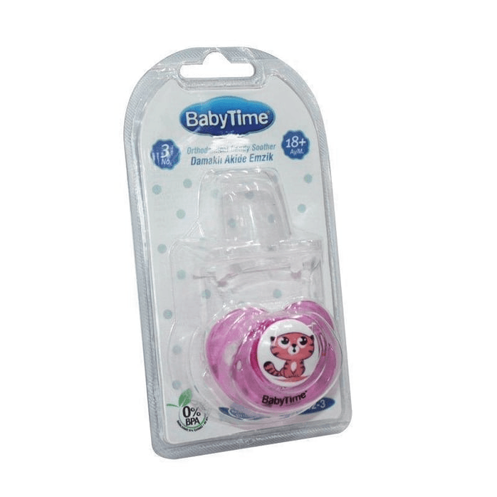 BabyTime Silikon Damaklı Koruyucu Kapaklı Akide Gövdeli Emzik N.3 BT142-3