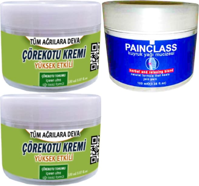 Çörekotu Çörek Otu Kremi 2 Adet 150 ml + Painclass 100 ml Kuyruk Yağı Kremi / Krem Seti