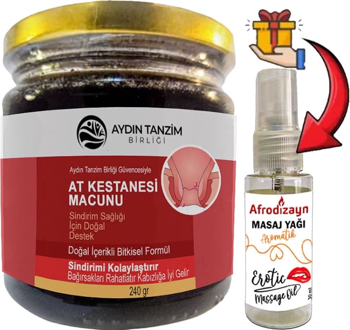 Atkestanesi Macunu 1 Kutu Aydın Tanzim Birliğinden 240 gr Macun + Çörek Otu Masaj Yağı 30 ml
