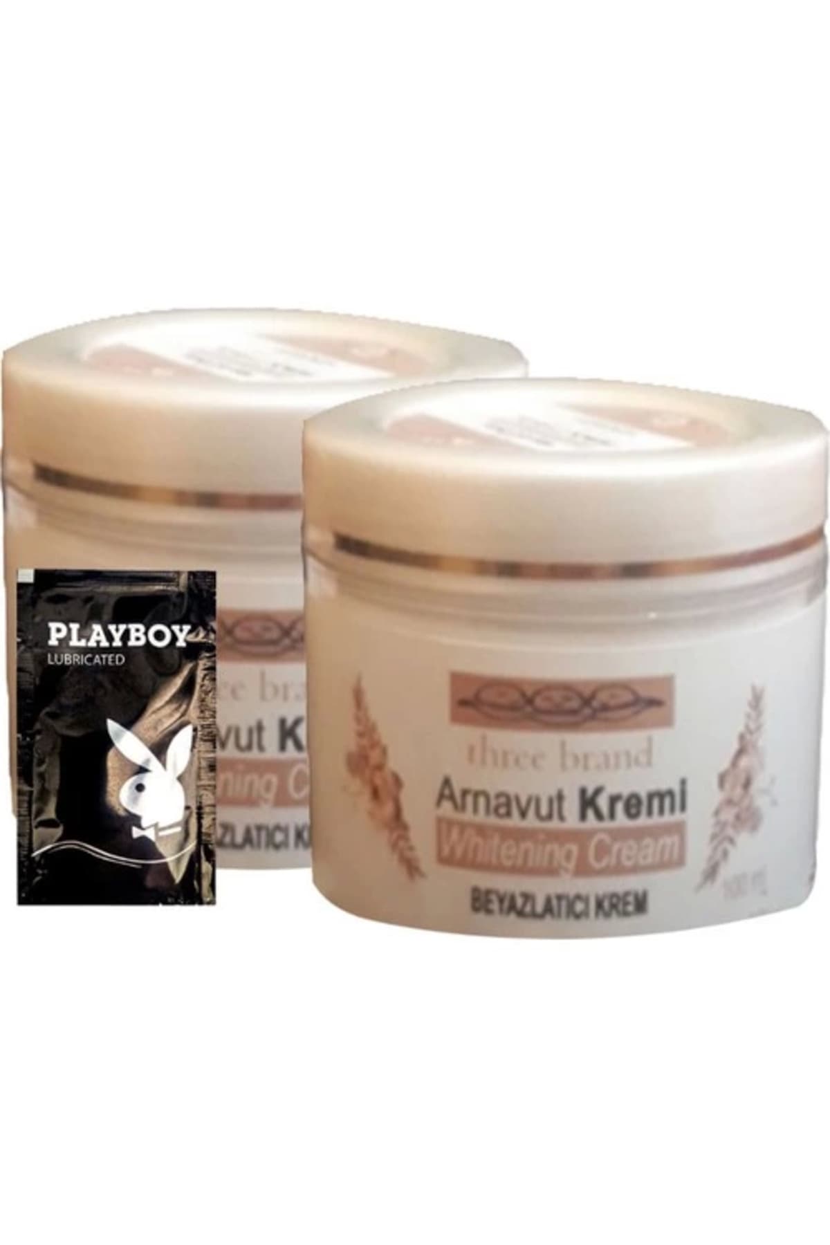 Three Brand Arnavut Kremi 2'li Birden Whitening Cream Aklık Kremi 100 ml + 1 Hediye Jel