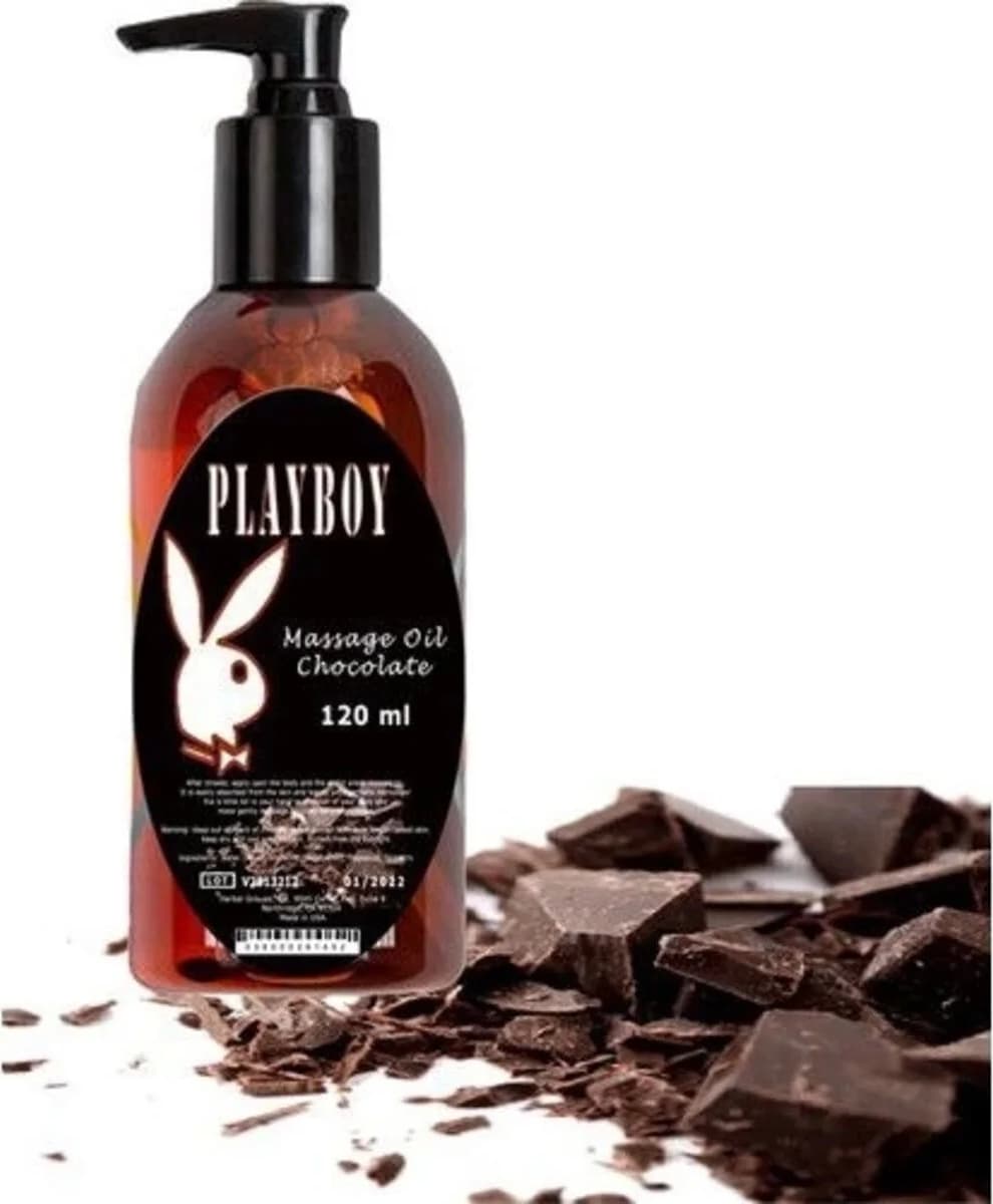 Süper Playboy Chocolate Massage Oil 120 ml Çikolata Aromalı Vücut Masaj Yağ 3 Adet