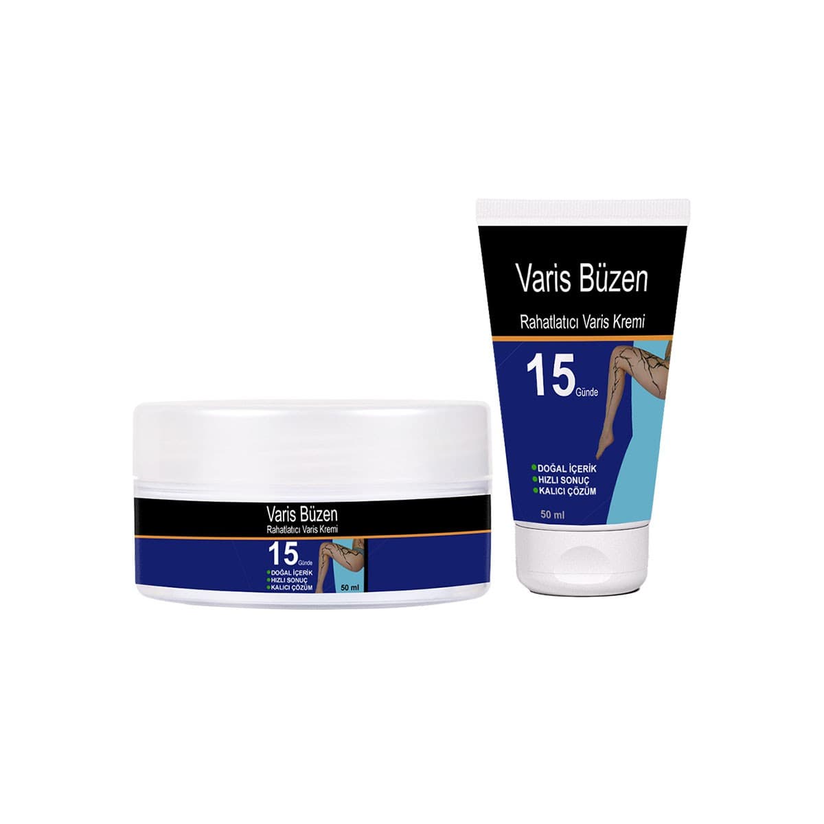VarisBüzen Krem Seti 1li Set 50 şer ml Kavanoz Cream + Tüp Krem