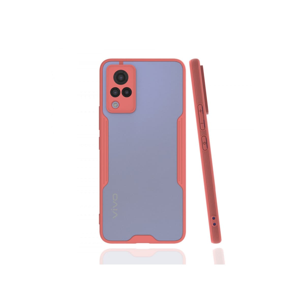 V21 Kılıf Platin Silikon - Pembe