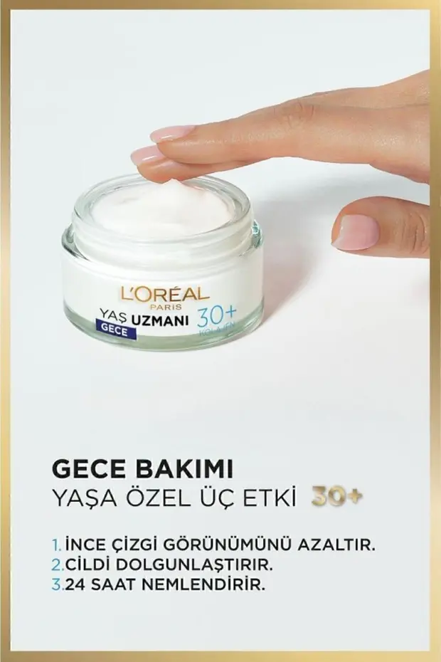 Yaş Uzmanı 30 Kırışıklık Karşıtı Nemlendirici Gece Kremi