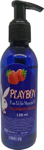 Playboy Pure Edible Çilekli Masaj Yağı Aromalı 120ml Masaj Yağı Gxmz - 120ml Pure Edible Massage Oil Strawberry Flavored Massage Oil