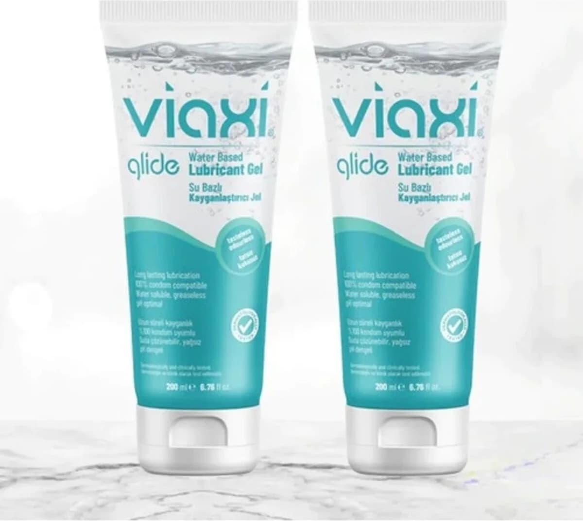 Viaxi Glide Su Bazlı Jel Sade 200 ml 2li