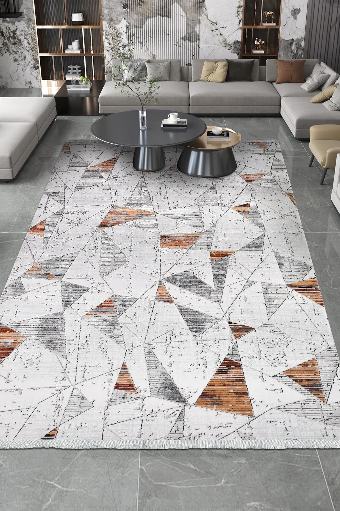 YoudayHomeCollection ROXSTONE Model Oturma Odası Halısı