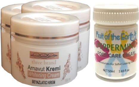 Three Brand 100 ml Arnavut Aklık Kremi 3 Adet + Foot Care Cream Cooling Peppermint 50ML Ayak Bakım Kremi Nane Ferahlığı ve Kokusu 1 Adet