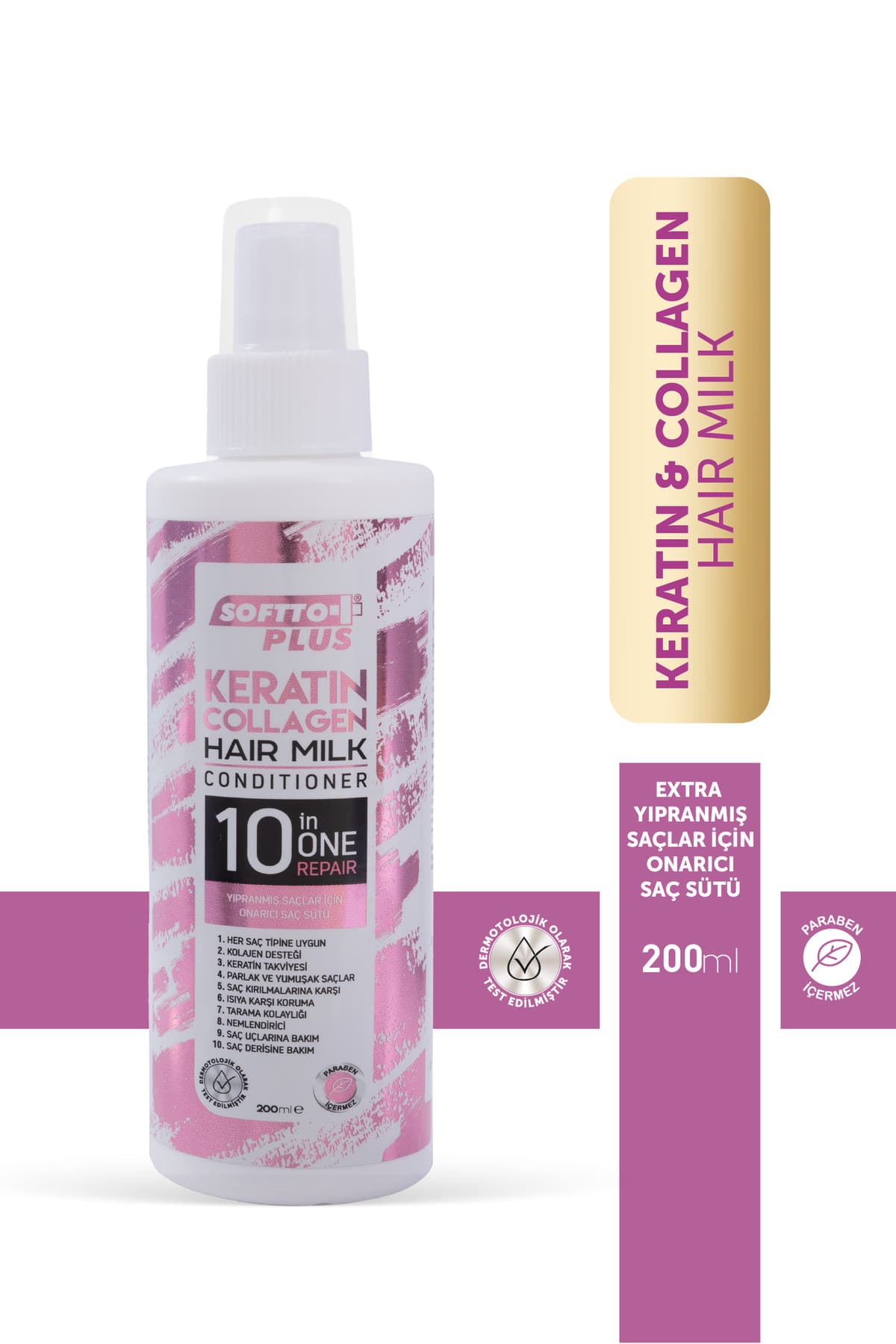 KERATİN-COLLAGEN HAIR MILK(SAÇ SÜTÜ) 200 ML