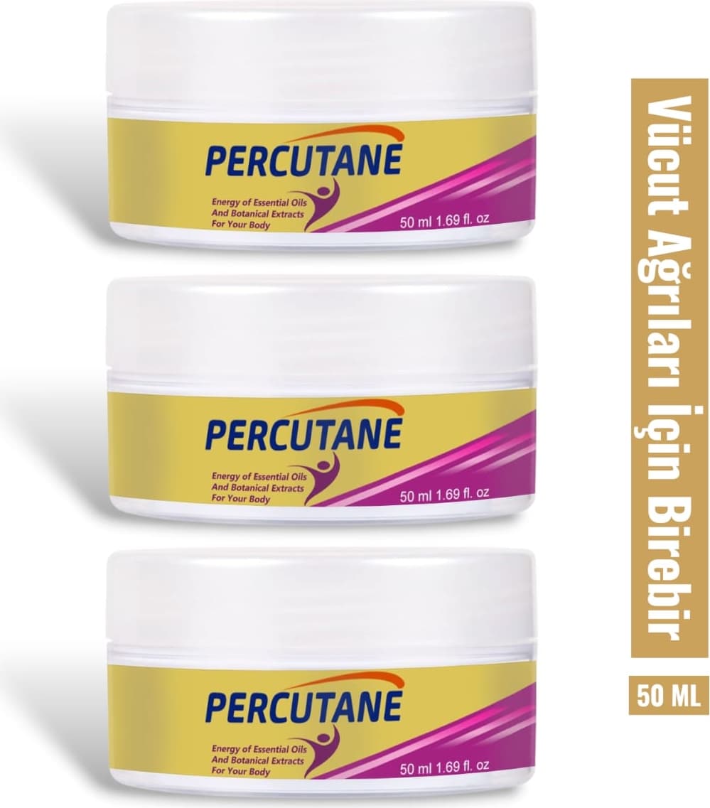 Percutane Vücut Ağrı Yönetimi Için Hızlı ve Etkili Masaj Bakım Kremi 50 ml x 3 Adet