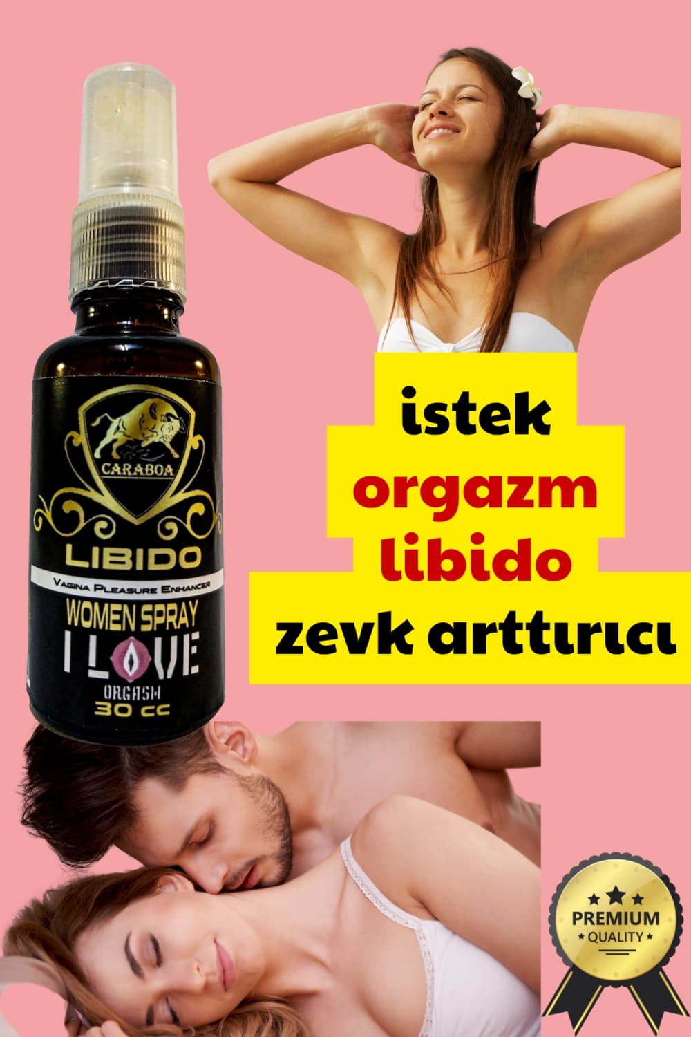 Caraboa Kadın Performanse Artırıcı Sprey Istek Arttırıcılım Orgazmlı Hızlı Etkili 30CC